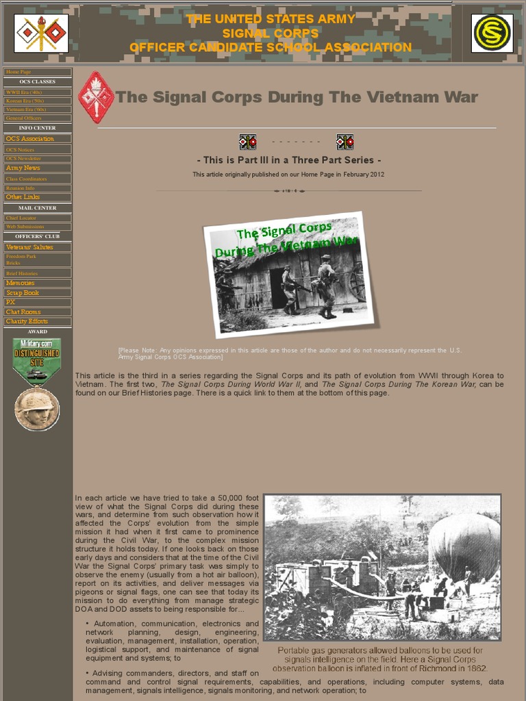 Signal Corps During the Vietnam War | Signal Corps (United States Army