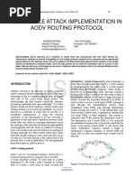 Blackhole Attack Implementation in Aodv Routing Protocol