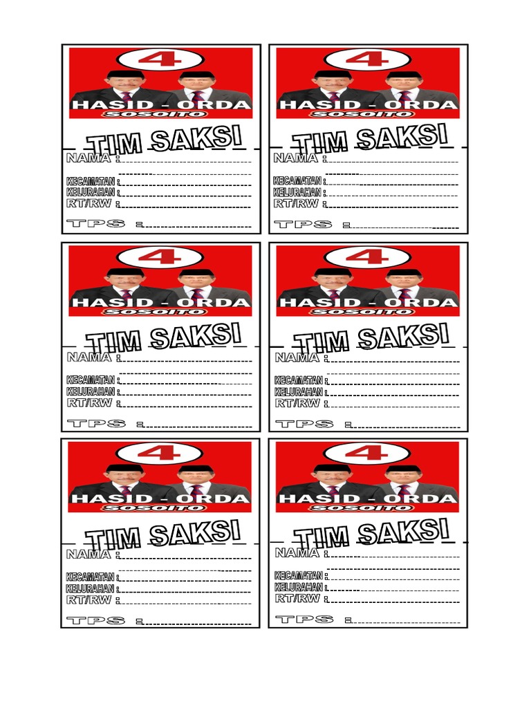 Id Card Saksi