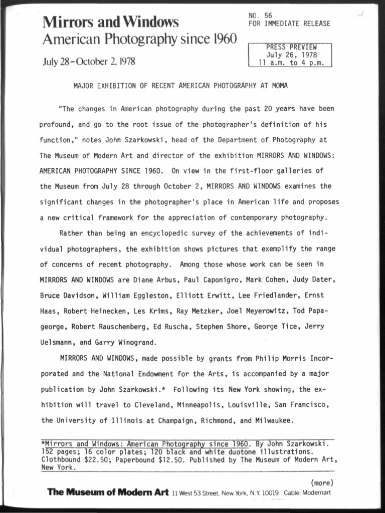 Mirrors and Windows PDF Photographer American Artists