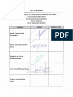 Lista de Asistencia Comisión de Transparencia - 26 Septiembre 2016