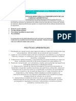 Políticas Ambientales Dedicadas A La Preservación de Las Cadenas Alimenticias