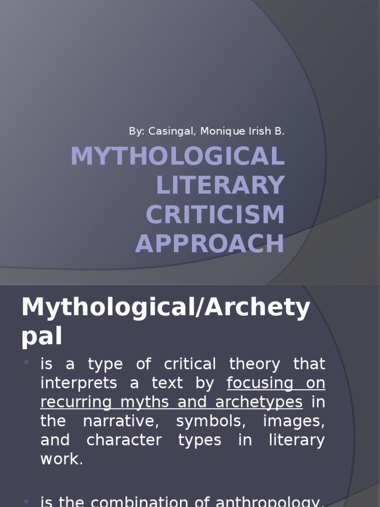mythological criticism essay