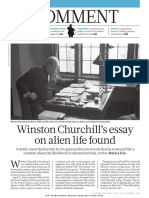 Comment: Winston Churchill's Essay On Alien Life Found