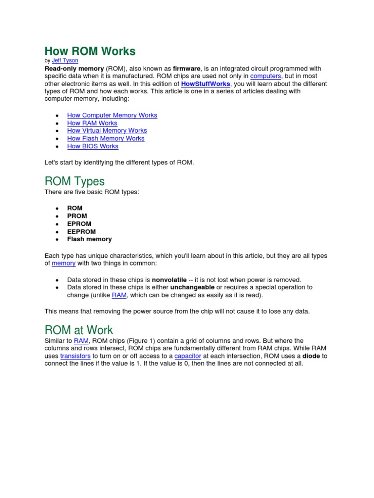 How ROM Works