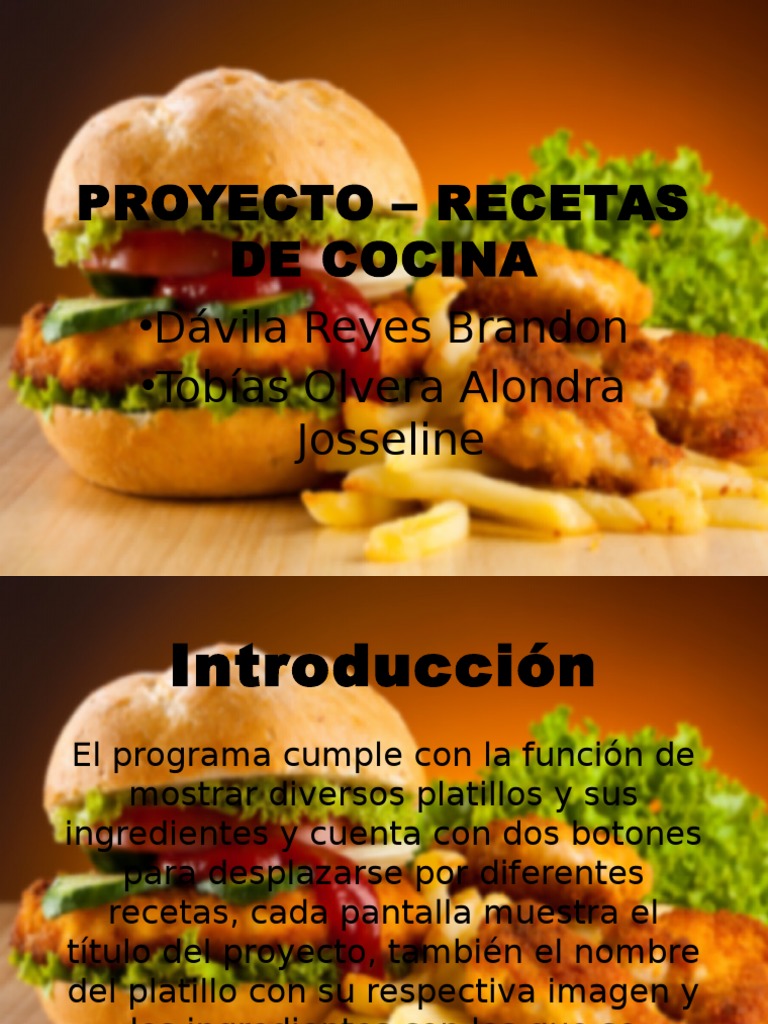 Proyecto Recetario | PDF