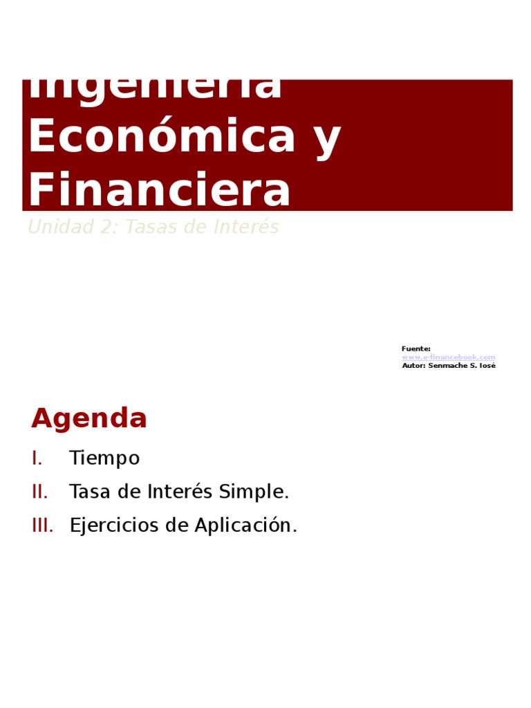 Tasas de Interés en Ingeniería Financiera | PDF | Interés | Tasas de ...