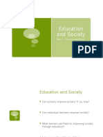 Education and Society - Week 1-1