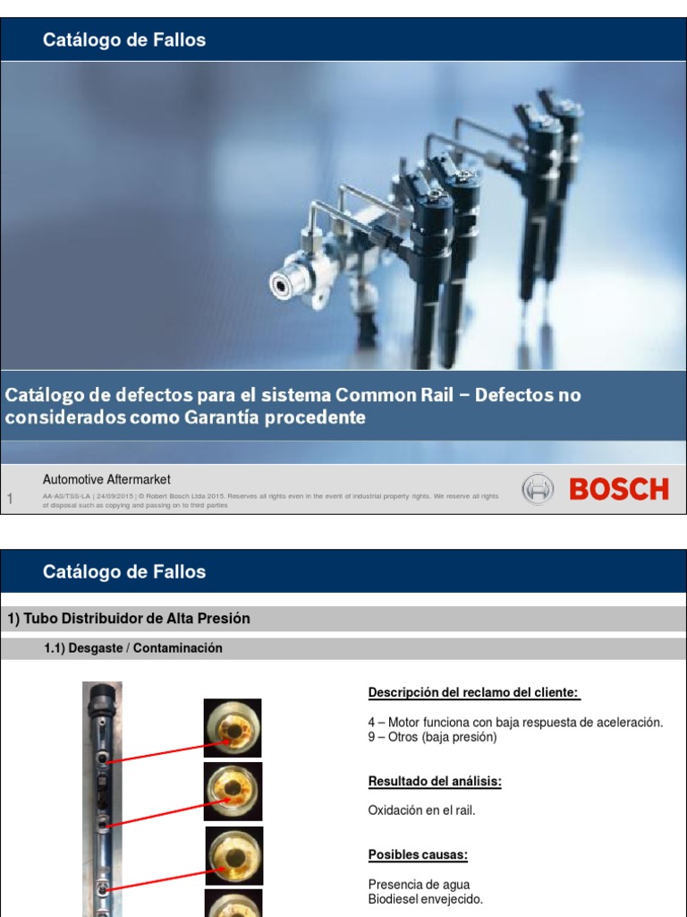 Catálogo de Fallos - Common Rail | PDF | Bomba | Máquinas