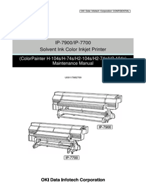 IP-7900 - IP-7700 Seiko Colorpainter Manual | PDF | Printer (Computing) |  Power Supply