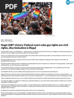 LGBT Federal Court Rules Gay Rights Are Civil Rights