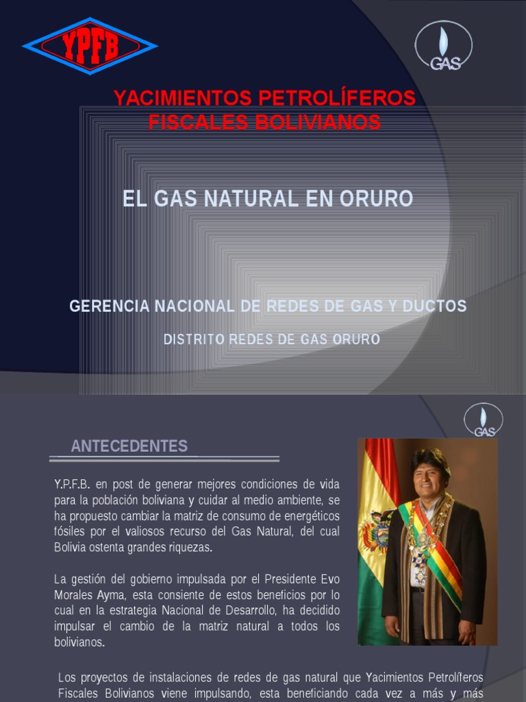 Presentacion - Redes de Gas Oruro | PDF | Gas natural | Bolivia