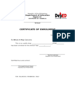 B. Certificate of Enrolment