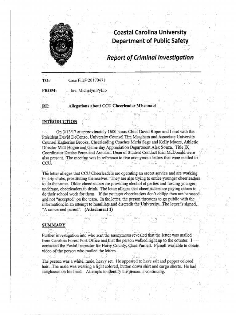 CCU Investigation Report | PDF