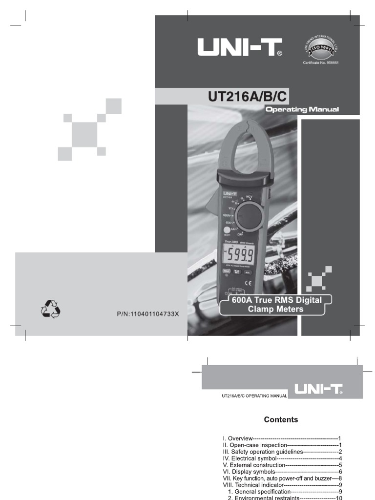UT216A.UT216B.UT216C-English Manual PDF | PDF