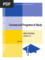 High School Course Offerings Fall 2016 To Post