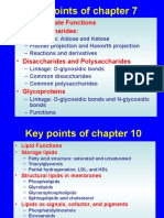 Key Points of Chapter 7: - Carbohydrate Functions - Monosaccharides