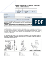 Evaluación de Historia, Geografía y Ciencias Sociales para 3o Básico