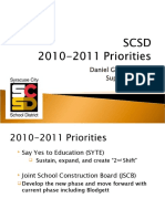 SCSD 2010-11 Priorities