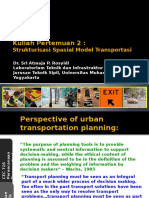 Kuliah Pertemuan 2:: Strukturisasi Spasial Model Transportasi