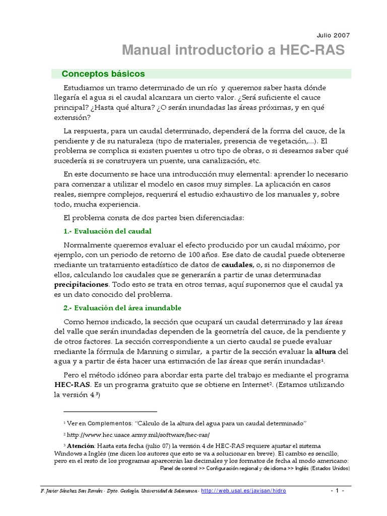 Manual HEC-RAS PDF | PDF