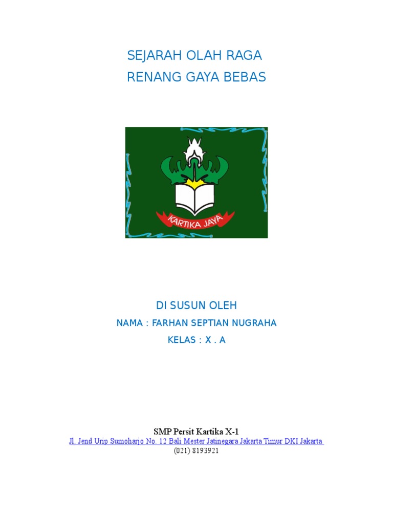  sejarah  renang  gaya  bebas  docx