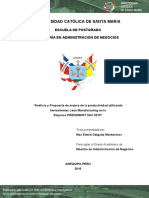 Analisis y Propuesta de Mejora de La Productividad Utilizando Herramientas Lean Manufacturing en La Empresa Prensmart Sac 2015