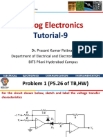 Analog Electronics Tutorial Problems & Solutions