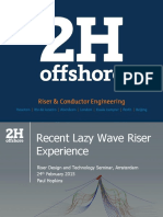 2015 OPT Recent Lazy Wave Riser Experience