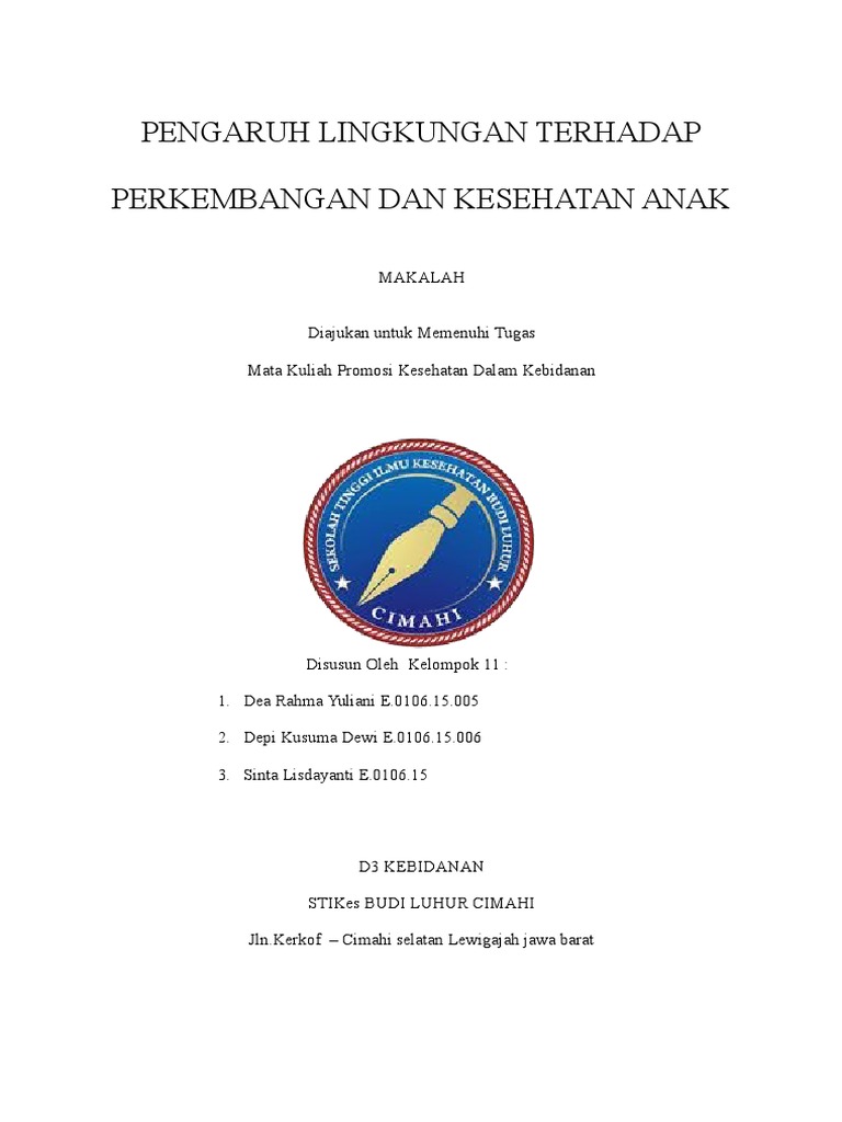 Pengaruh  Lingkungan Terhadap  Perkembangan Dan Kesehatan  Anak