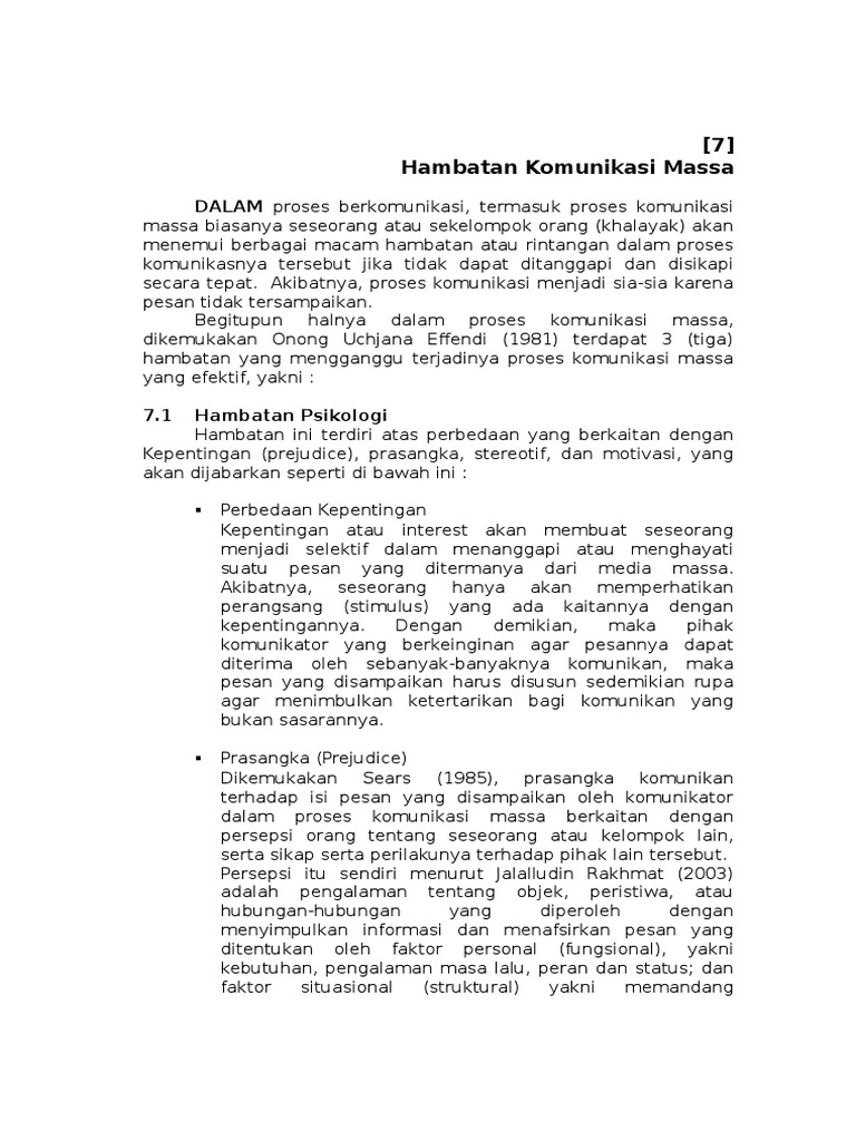 7 Hambatan Komunikasi Massa
