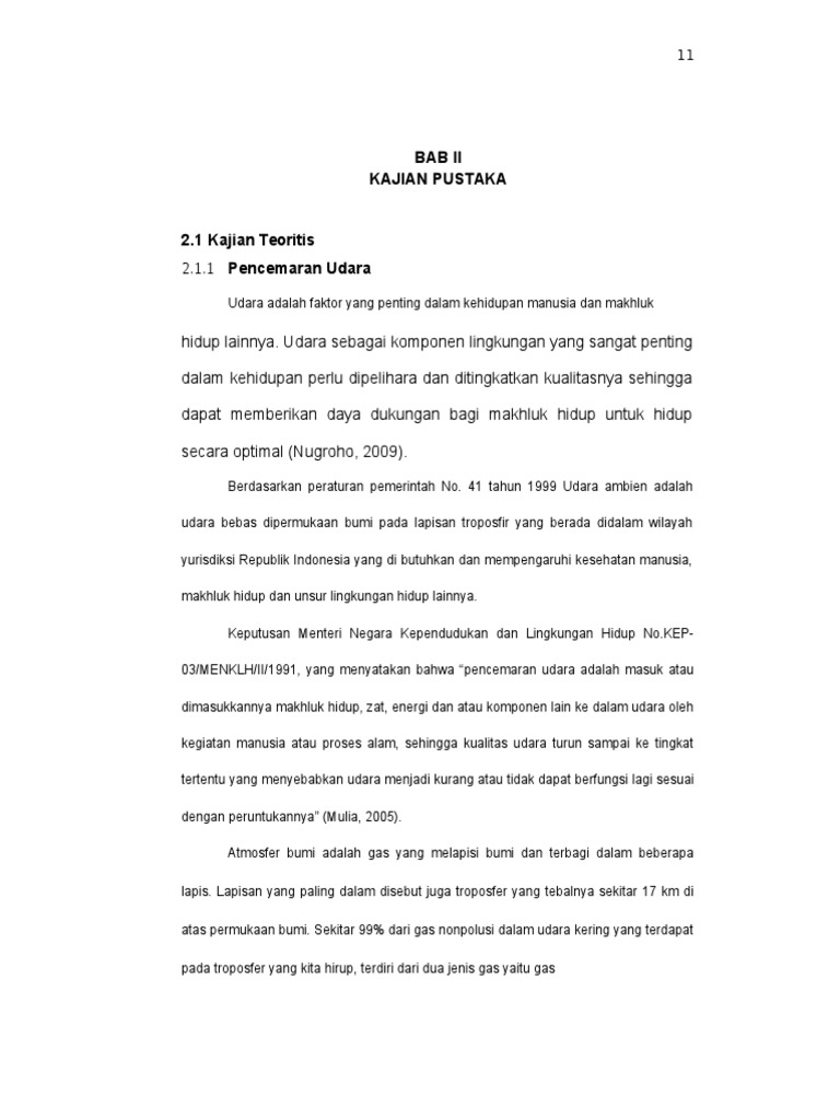 Informasi Tentang Polusi Udara Bab 2 Polusi Udara 