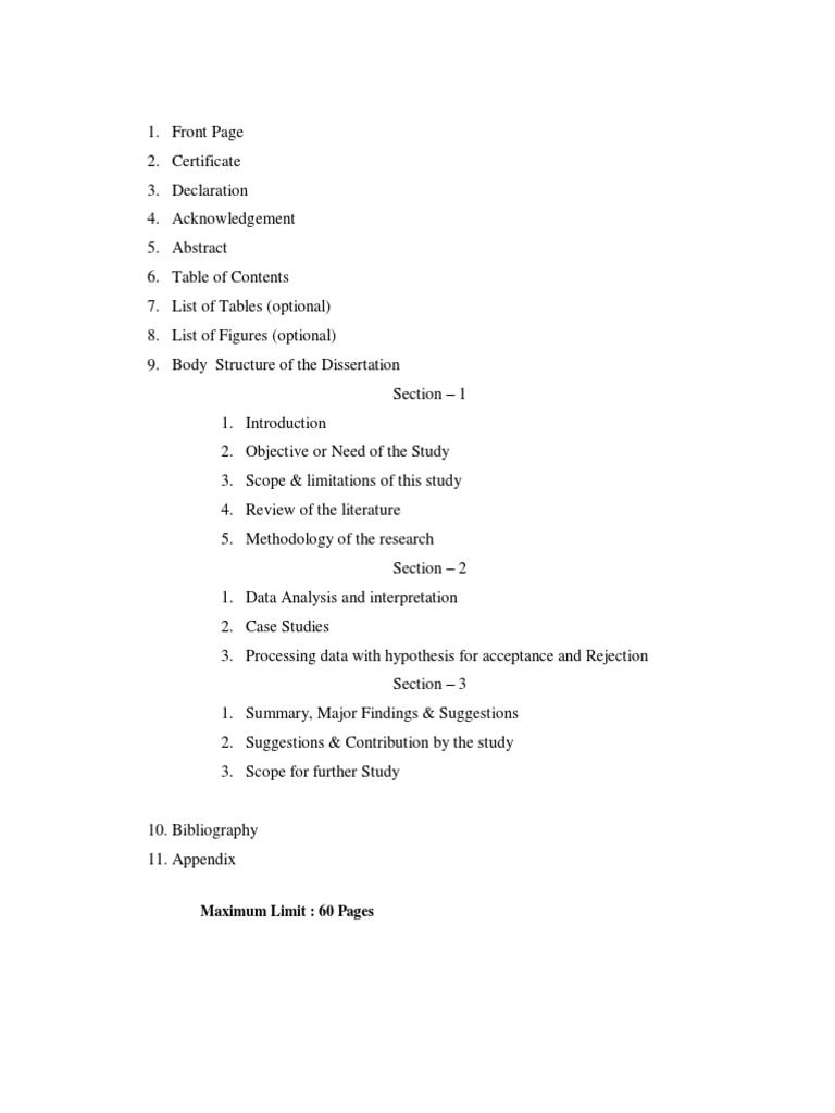Mphil thesis structure picture