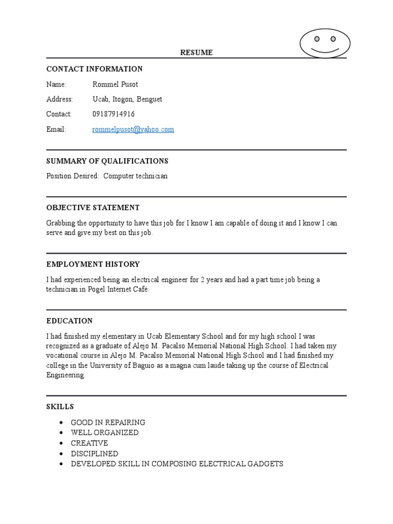 Resume Contact Information PDF - 1710788442