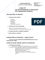 20) Anexo XX Caracteristicas Del Absentismo en Educación Infantil y Primária.