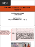 Teaching Activities For Austistic Children: Dwi Fatmala, S.Ked K1A1 12 054 Supervisor: Dr. Junuda RAF, M.Kes., SP - KJ