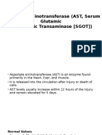 Aspartate Aminotransferase (AST, Serum Glutamic