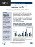 Prevalence of HPV in Adults Aged 18–69
