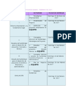 Cronograma de Actividades