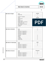 Main Data For Engine