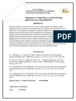 Project Title: "Simulation of A Single Phase Cascaded H-Bridge Multilevel Inverter Using SHEPWM"