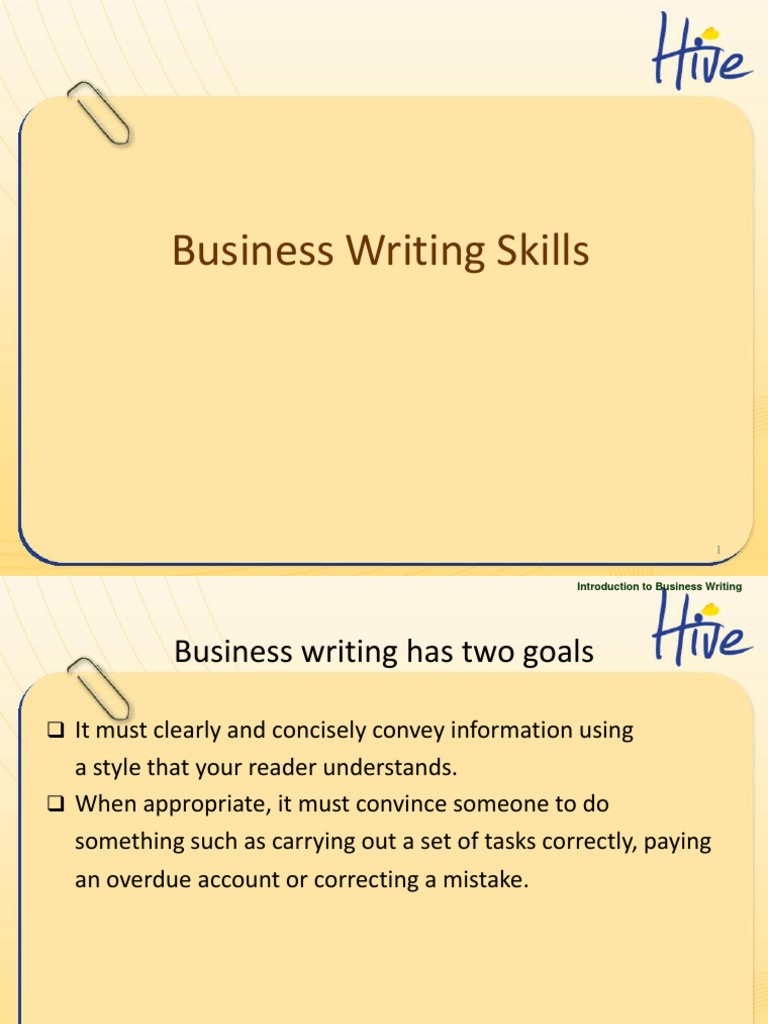 Types Of Business Writing Skills Pdf