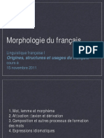 Morphologie Du Français