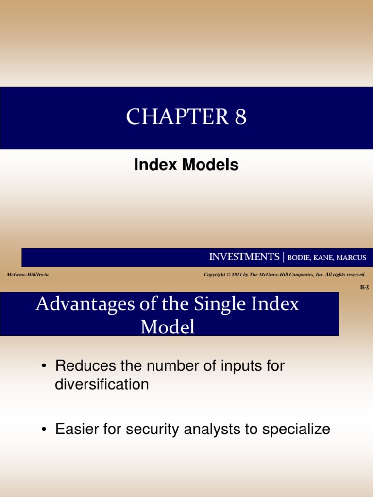 Single index model pdf beta finance diversification finance 