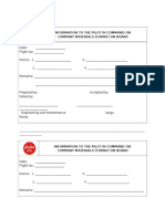 Information To The Pilot in Command On Company Materials (Comat) On Board