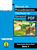 Manual de Procedimientos Técnicos en Saneamiento: Serie 4