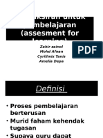 Pentaksiran Untuk Pembelajaran (Assesment For Learning)