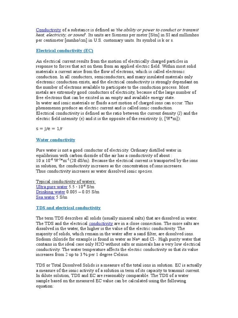 Conductivity Electrical Resistivity And Conductivity Electric Current