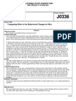 Comparing Diets To See Behavioral Changes in Mice: 2005 Project Summary