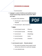 Lecture 1 - An Introduction To Language PDF